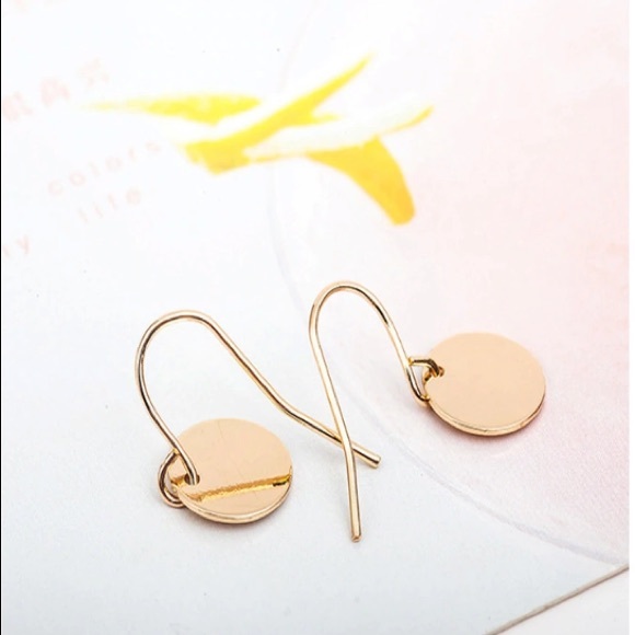 NEW!💙💎💛MINI MINIMALIST CIRCLE DROPS💛💎💙GOLDEN - Picture 7 of 8